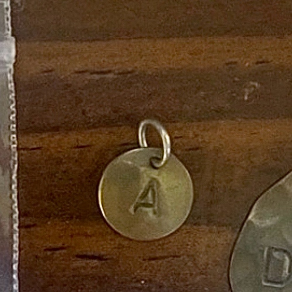 VTG Tiny Gold Tone Initial ‘A’ Charm Pendant